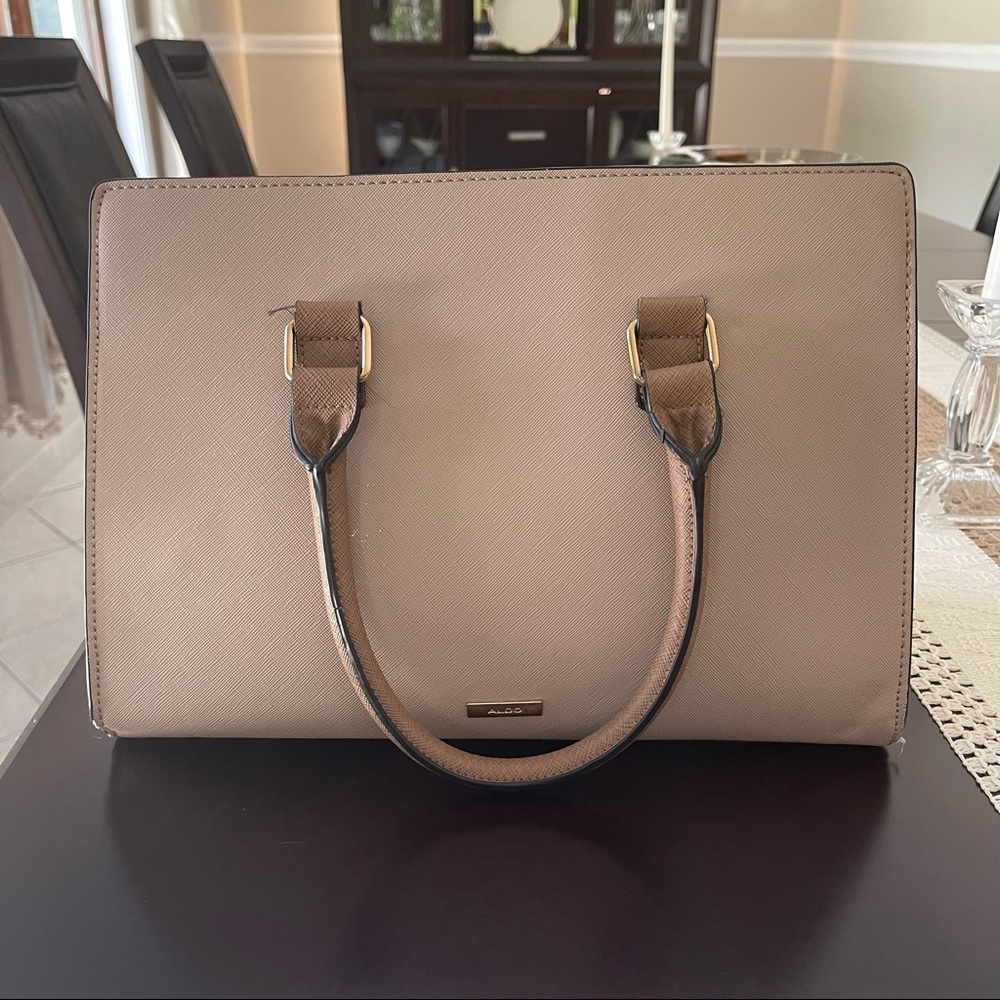 Aldo tri-color bag (cream, and two different shades of brown)